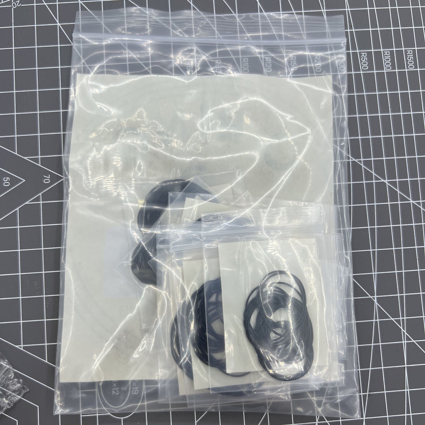 DIA 0.5-0.7mm Thick 200PCS Size16-34mm Waterproof O Ring Kit Watch Back Gasket