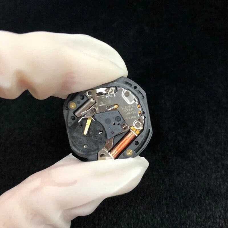 Hattori Epson TMI VX36E quartz movement for accurate watch accessory repair and replacement.