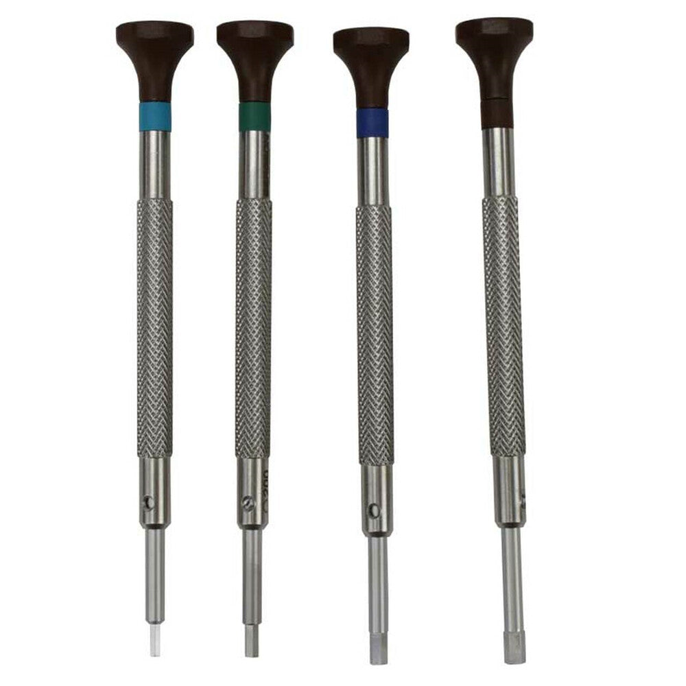 Brand New Bergeon 30081-HEX-P04 Set of 4 Hex Blade Screwdrivers Watchmakers