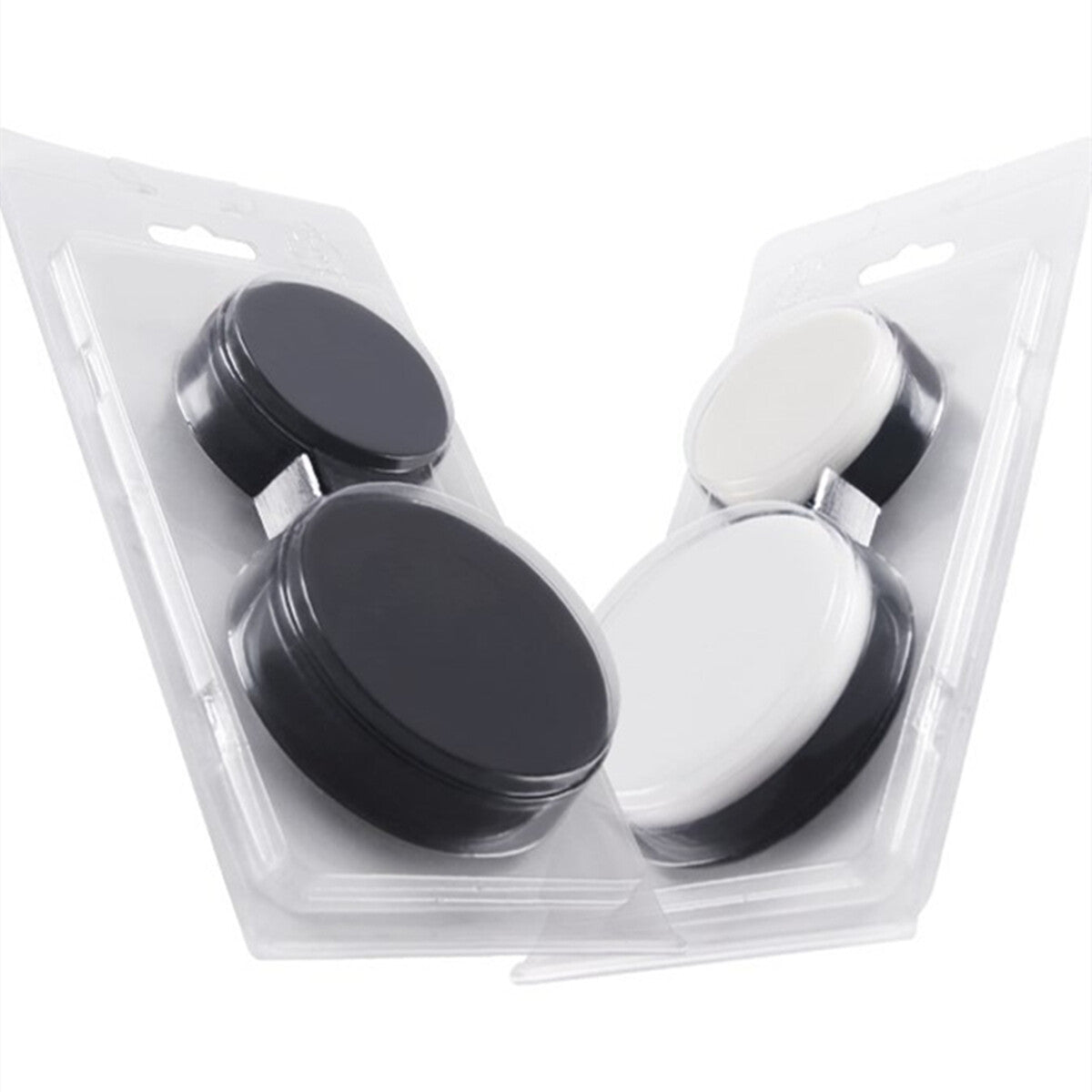 Set of 2 leather watch movement cushions, large and small, for secure watch repair.