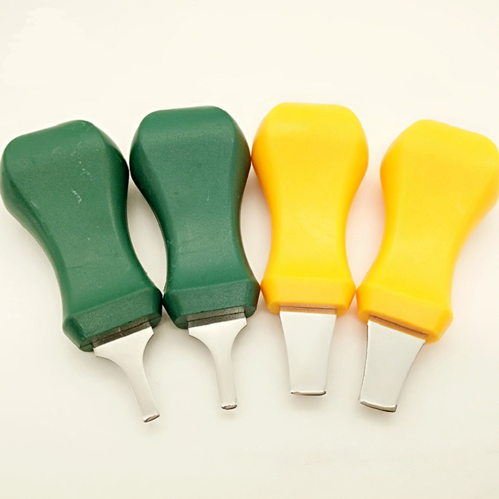 Set of 4 Snap-on pry knives for precise watch back case removal and bezel opening. Durable tools for watch repair.