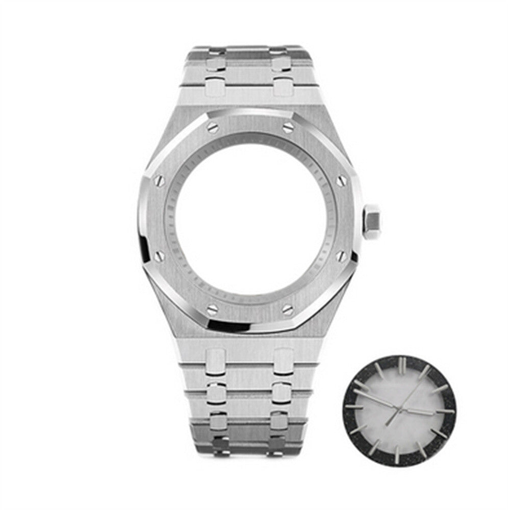 41MM Watch Case + Strap + Dial + Watch Hands for NH70 Modified Case