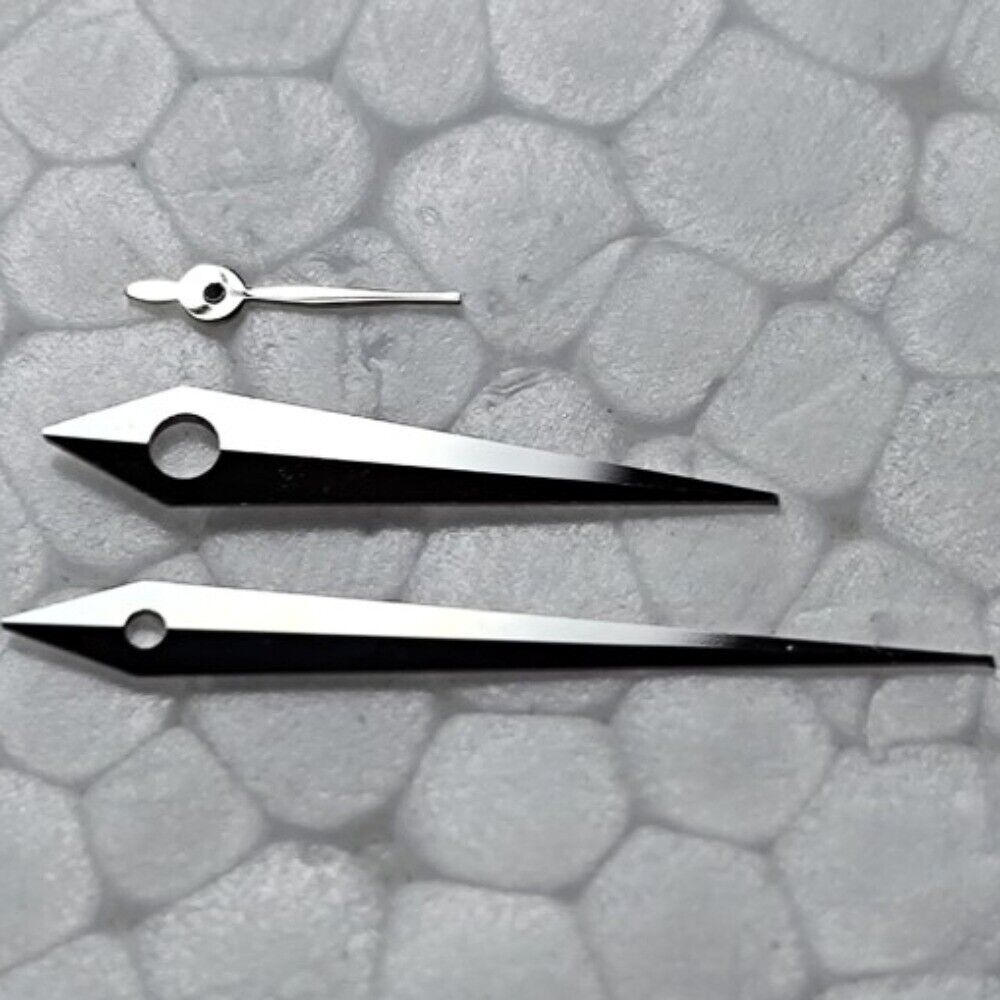 Aiguilles de montre en argent poli 10 × 14 × 4,5 mm pour mouvement Tianjin Seagull ST17