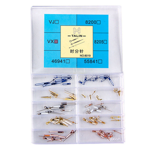 Set of 30 VX Series quartz watch hands including small, minute, and hour hands for precise timekeeping.