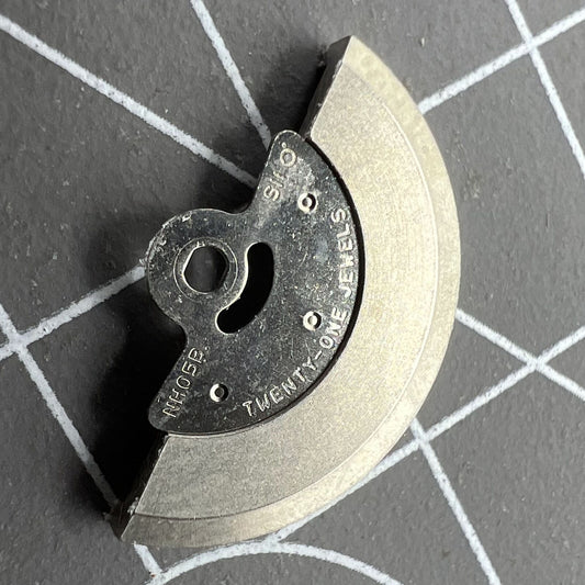 Silver rotor oscillating weight for NH05A/NH05B watch movement, compatible with various brands.