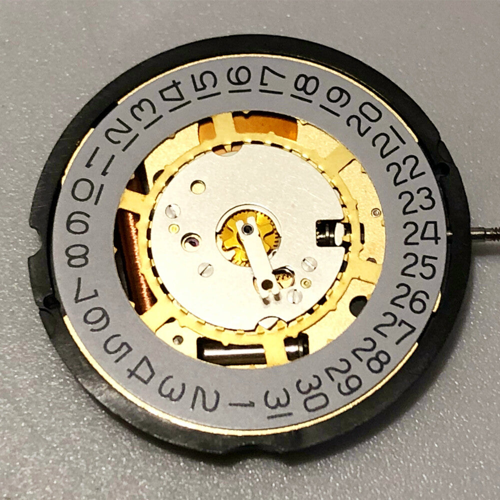 Swiss Made Ronda 715 Quartz Watch Movement Date At 3/6 Golden Replacement
