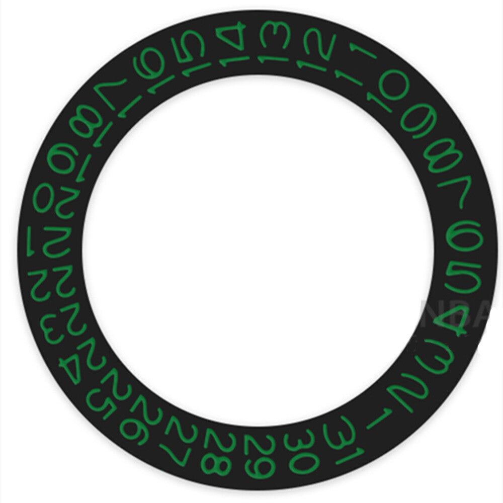 Black Background Green Character Date Disk Date Wheel for Seiko NH35 NH36