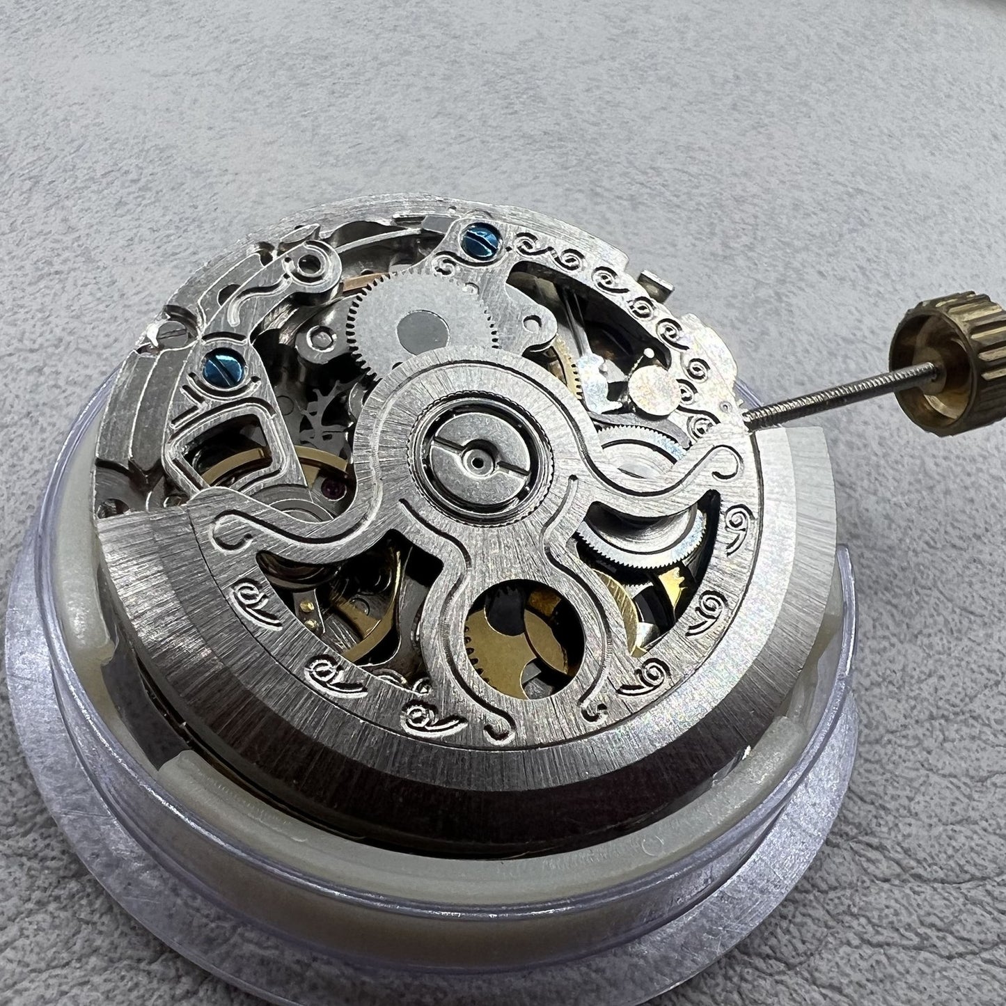 Hangzhou 2189 Silver Hollow Automatische mechanische Bewegung
