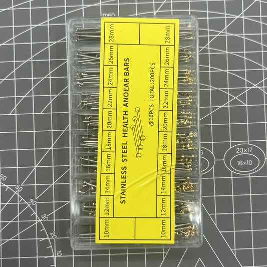 Assortment of watch strap screws, tubes, and friction pins for bracelet repair