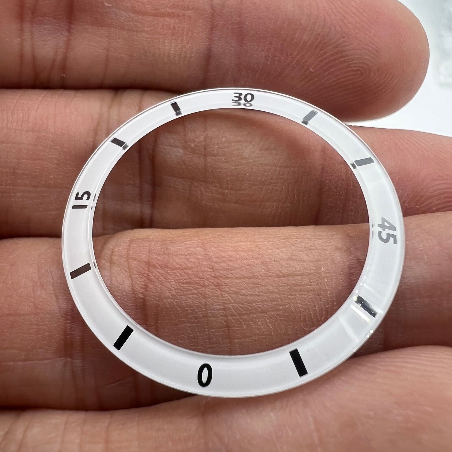 Schwarz/Weiß 31/36mm Ziffern Keramik Uhr Lünette Einsatz für Männer Frauen Uhr