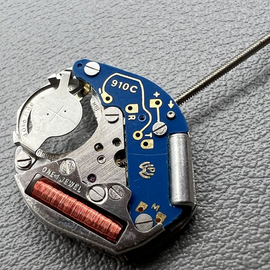 Swiss 910C watch with precision quartz movement, sleek design for modern watch enthusiasts.