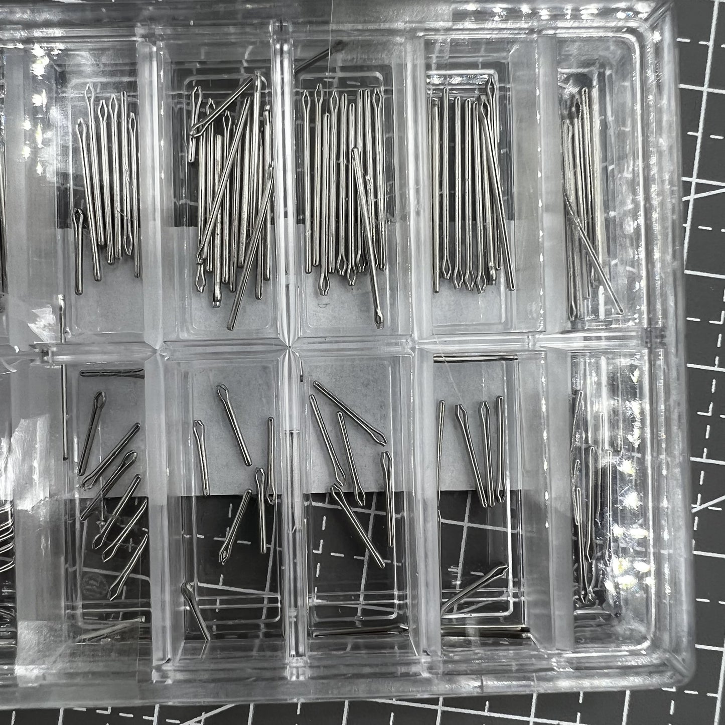 10PCSx18 Durchmesser 0,8 mm Edelstahl Open End Pins Kit Pins Größe von 4 ~ 21 mm
