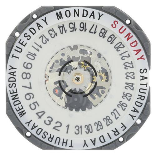 Hattori Epson TMI VJ55B quartz watch movement with date at 3 o'clock, Japan made precision.
