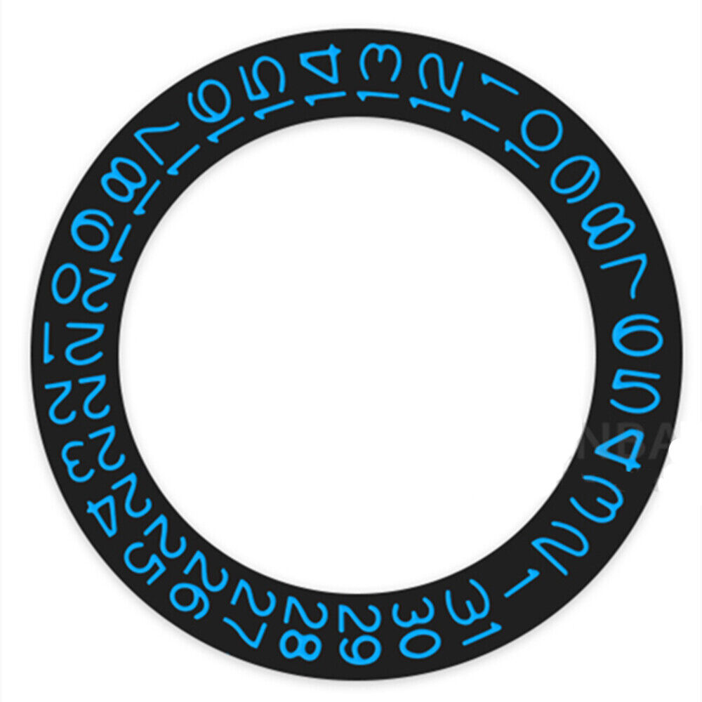Schwarzer Hintergrund, blaue Zeichen, Datumsscheibe, Datumsrad für Seiko NH35 NH36