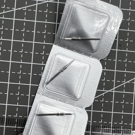 Set of 5 generic winding stems for Miyota 8200 watch movement, compatible watch repair parts.