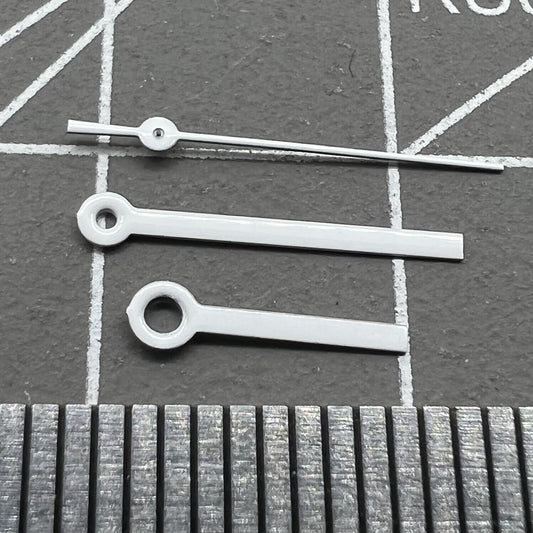 White watch hands set by Miyota, 15x13x9mm, compatible with 2035, 2115, 2105, 2305, 2315 movements