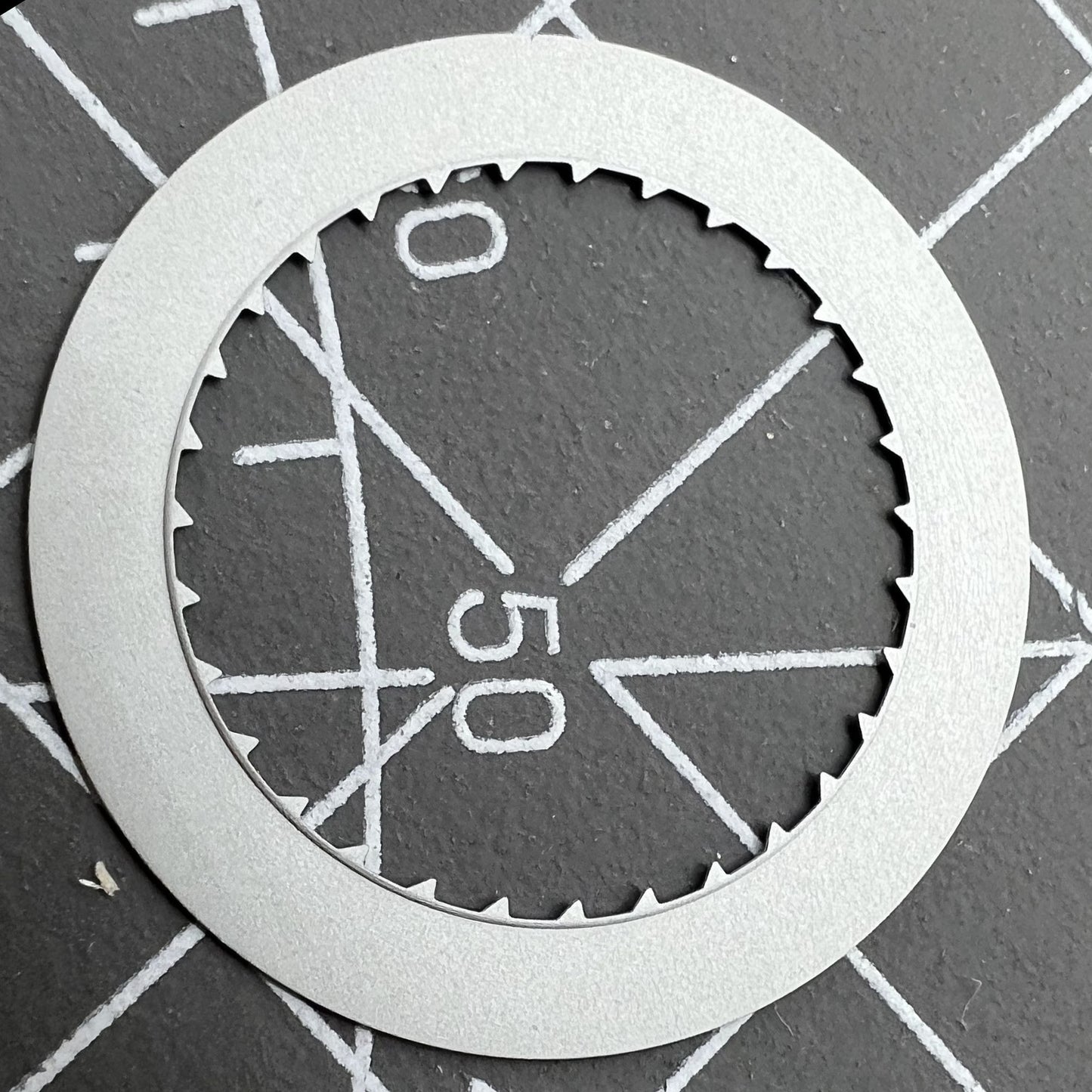 Original Date Disk Wheel for Miyota 9015 movement, date at 6 o'clock, Japan-made watch accessory part.
