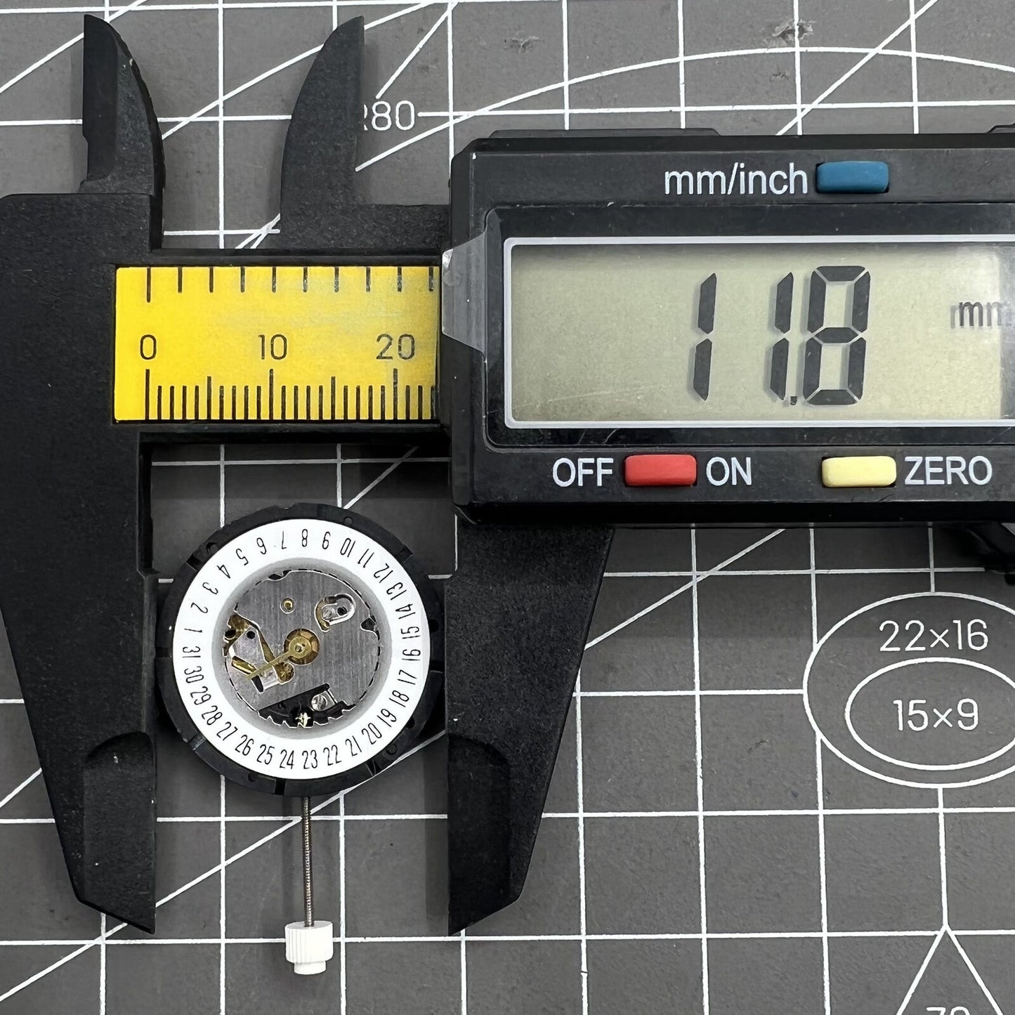 ISA 330 quartz watch movement featuring date display at 6 o'clock for accurate timekeeping.