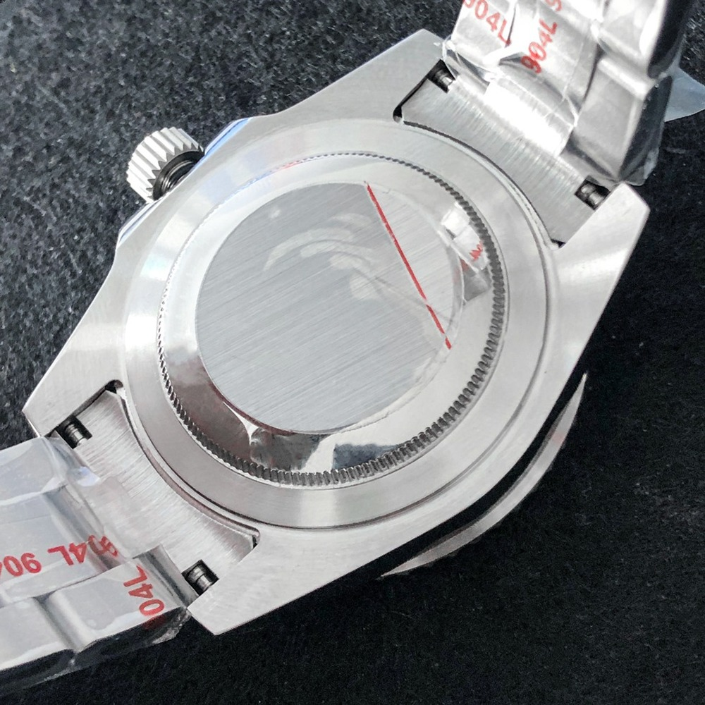 Montre 40 mm, boîtier en verre saphir, bracelet en acier 316L, compatible avec la NH35 japonaise