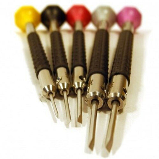 Bergeon 6899-P05 ergonomic 5-piece watchmakers screwdriver set for precision watch repair