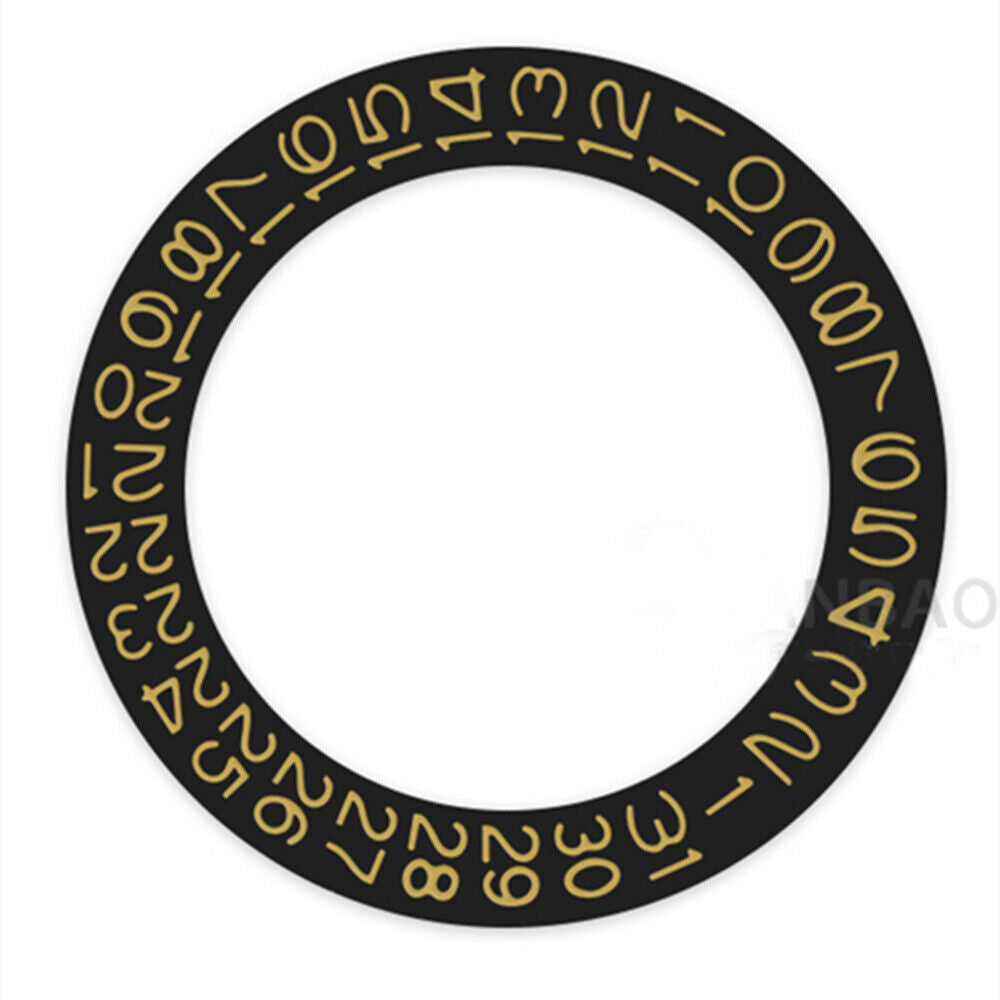 Black Background Golden Character Date Disk Date Wheel for Seiko NH35 NH36