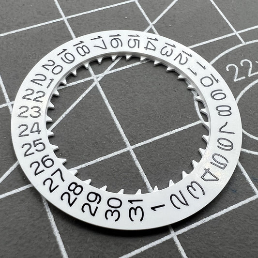 Reversal Number Date Disk Wheel for NH35 NH36 watch movement, date at 9, compatible replacement part.