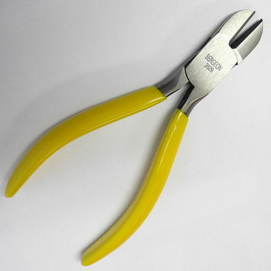 Bergeon 2629 side cutters pliers with rounded tip for precise watchband trimming, 130mm length.