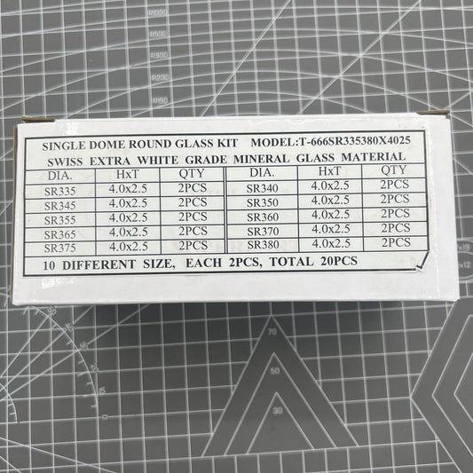 Single Dome 25-48mm round mineral crystal watch glass for durable replacement.