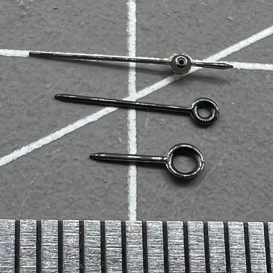 Black set of watch hands for Miyota 2035 movement, sizes 11mm, 9mm, 6mm, NO.1304 accessory.