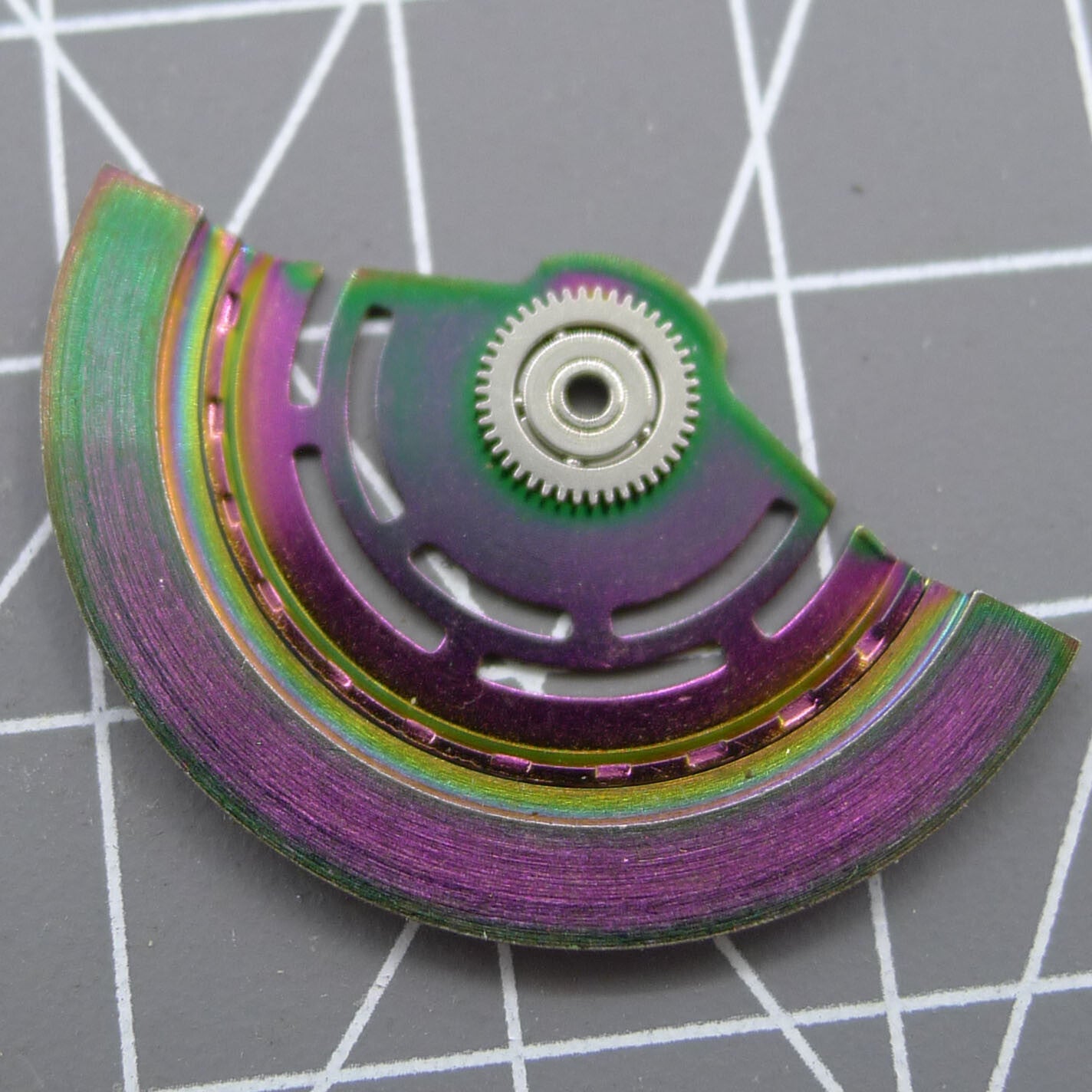 Rotor oscillant en acier rouge avec roulement à billes pour modèles asiatiques 7750, 7751 et 7753