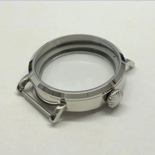 46mm 316L stainless steel watch case, compatible with ETA6497/6498 and ST3600/3621 movements.