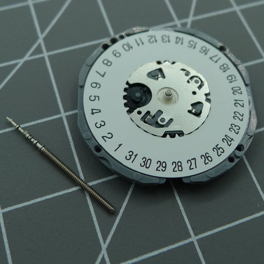 Hattori Epson TMI VJ34B quartz watch movement with date at 6, made in Japan.