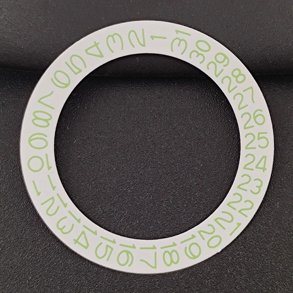 White Background Green Character Date Disk Date Wheel Overlay for NH35 NH36