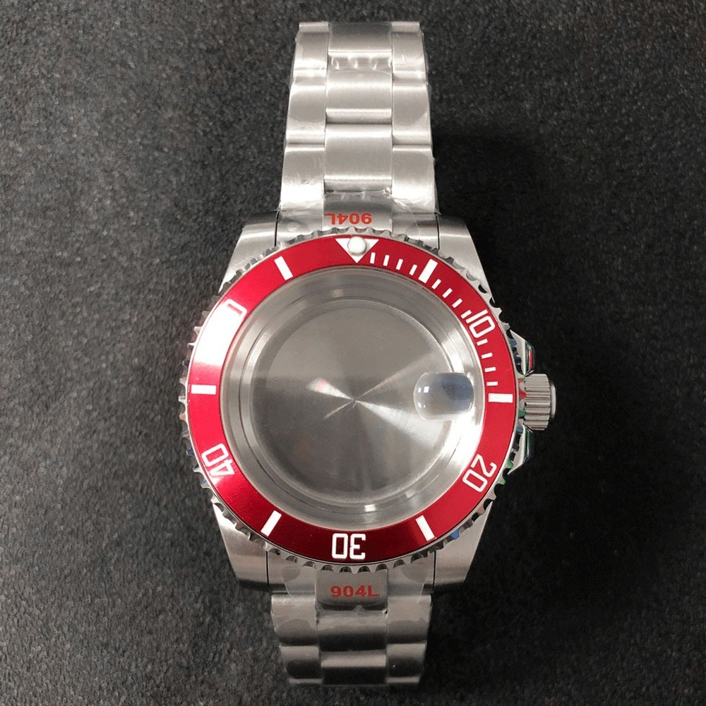 Montre 40 mm, boîtier en verre saphir, bracelet en acier 316L, compatible avec la NH35 japonaise