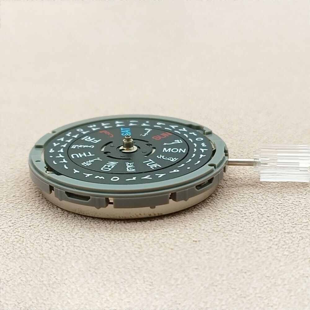 Black NH36 Arabian Date Week Dial Crown At 3/3.8 Automatic Mechanical Movement