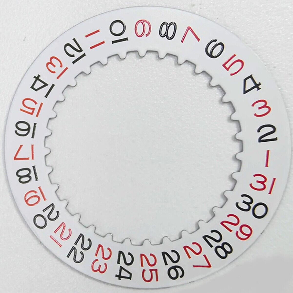 Red odd number date wheel for 3 o'clock position, compatible with 3135 movement, generic brand accessorry.