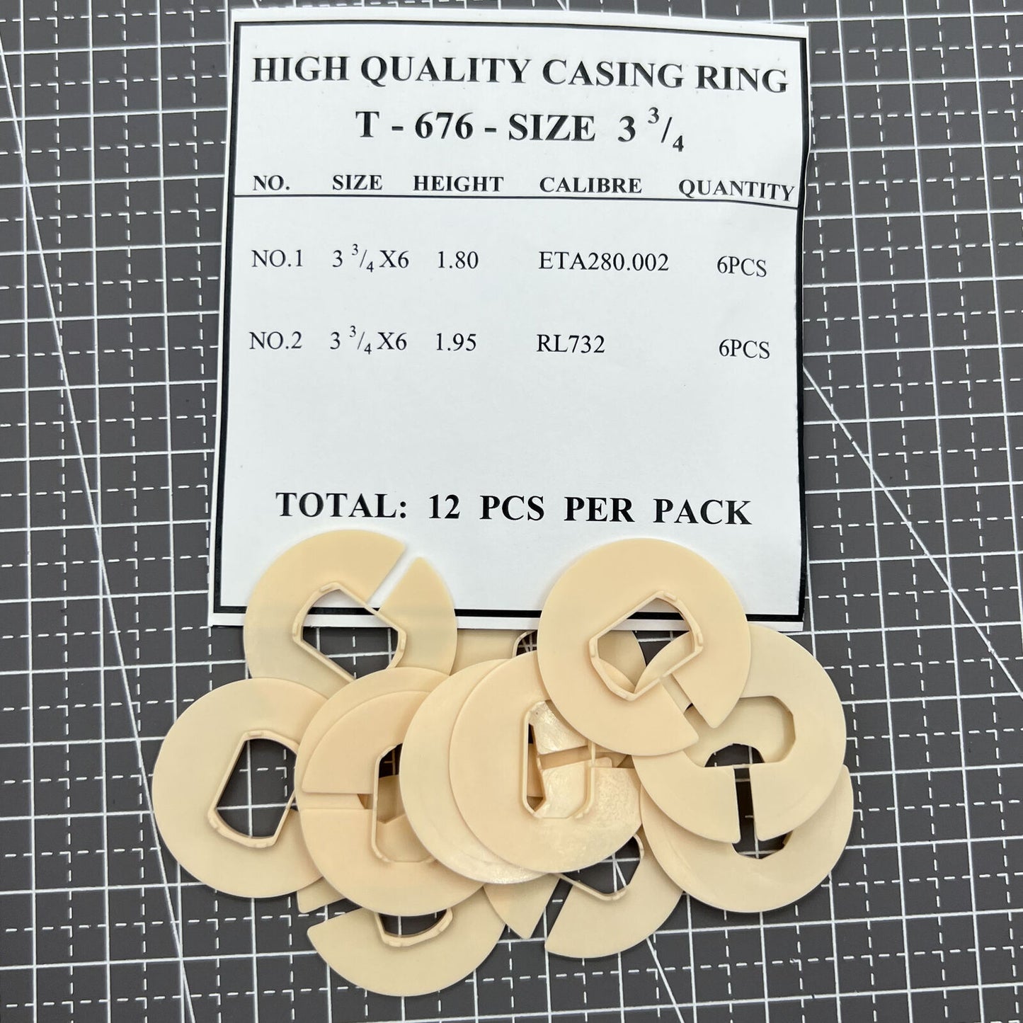 12 pièces 2 tailles de ligne entretoise de boîtier de mouvement support de bague de boîtier #T-676-TAILLE 3,75