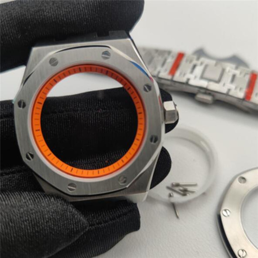 42MM 316L Edelstahl Uhrengehäuse Armband Lünette für NH35/NH36/4R35 Uhrwerk