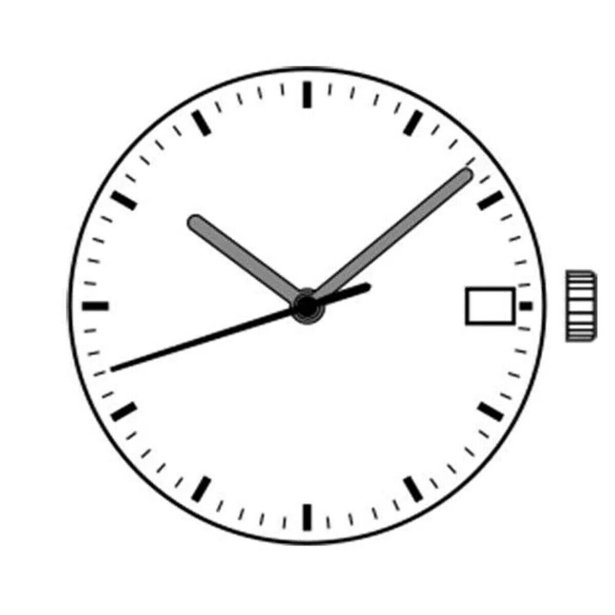 ISA 2320 White Dial Quartz Movement Date At 3 Watchmaker Watch Repair Part