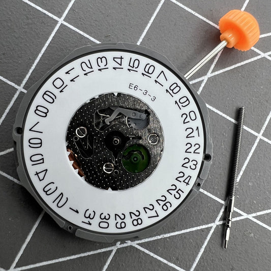 Miyota 1M12 quartz movement with 3 hands and date at 3 o'clock, Japan made accuracy.