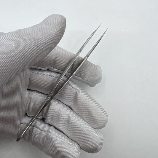 Horotec MSA12.302-4 steel tweezer, Swiss Made, 100% antimagnetic for precise watch accessory handling.