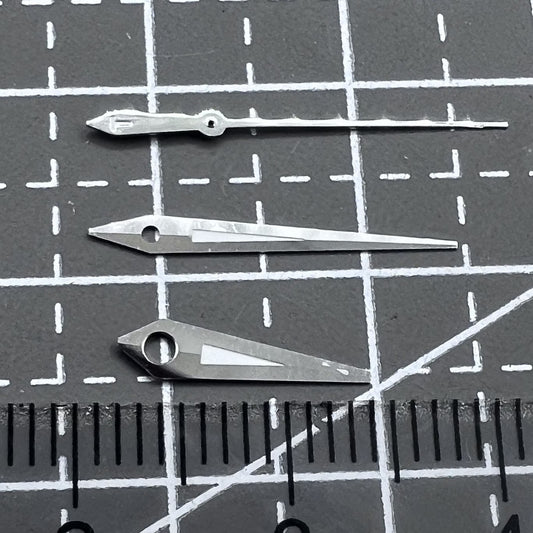 Set of modified silver trim lume watch hands for ETA2836, 2824, 2892A2 movements, brand T0.