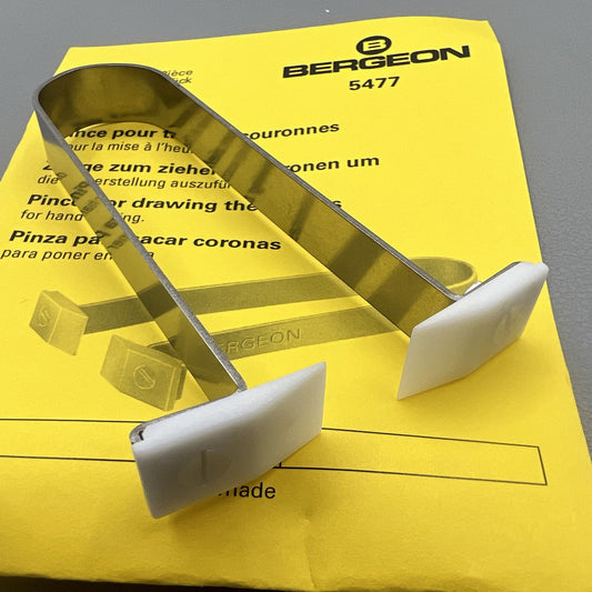 Swiss Bergeon 5477 crown hand setting tool for precise watch repair and crown adjustments.