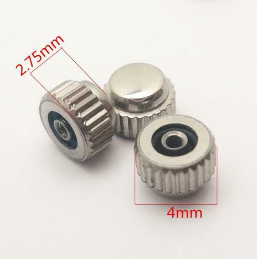 Replacement watch crown for 7009, 8200, 46941, 46943 movements, durable and precise fit for watch repairs.