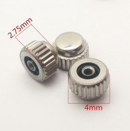 Replacement watch crown for 7009, 8200, 46941, 46943 movements, durable and precise fit for watch repairs.