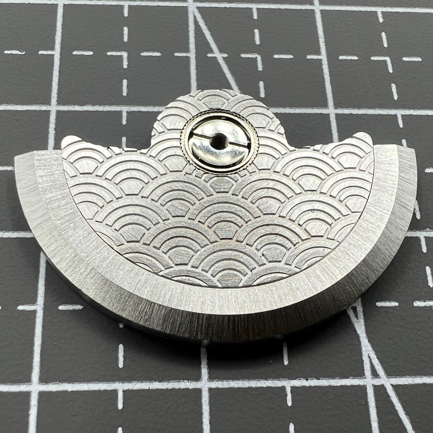 Masse oscillante à rotor sculpté en argent pour mouvement Miyota NH35 NH36