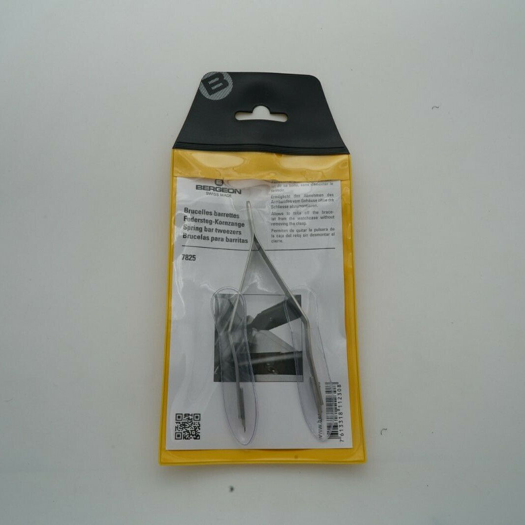 Bergeon 7825 Spring Bar Tweezer Lug Removal Fitting Tool Swiss Watchmaker