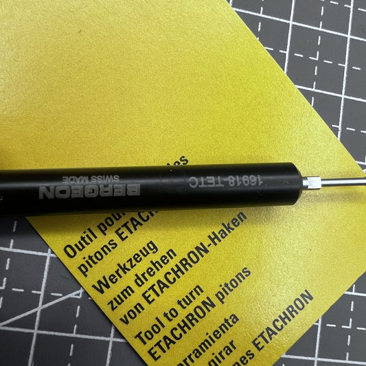 Swiss Bergeon 16918-TETC precision screwdriver for ETACHRON pitons adjustment, quality watch accessory.
