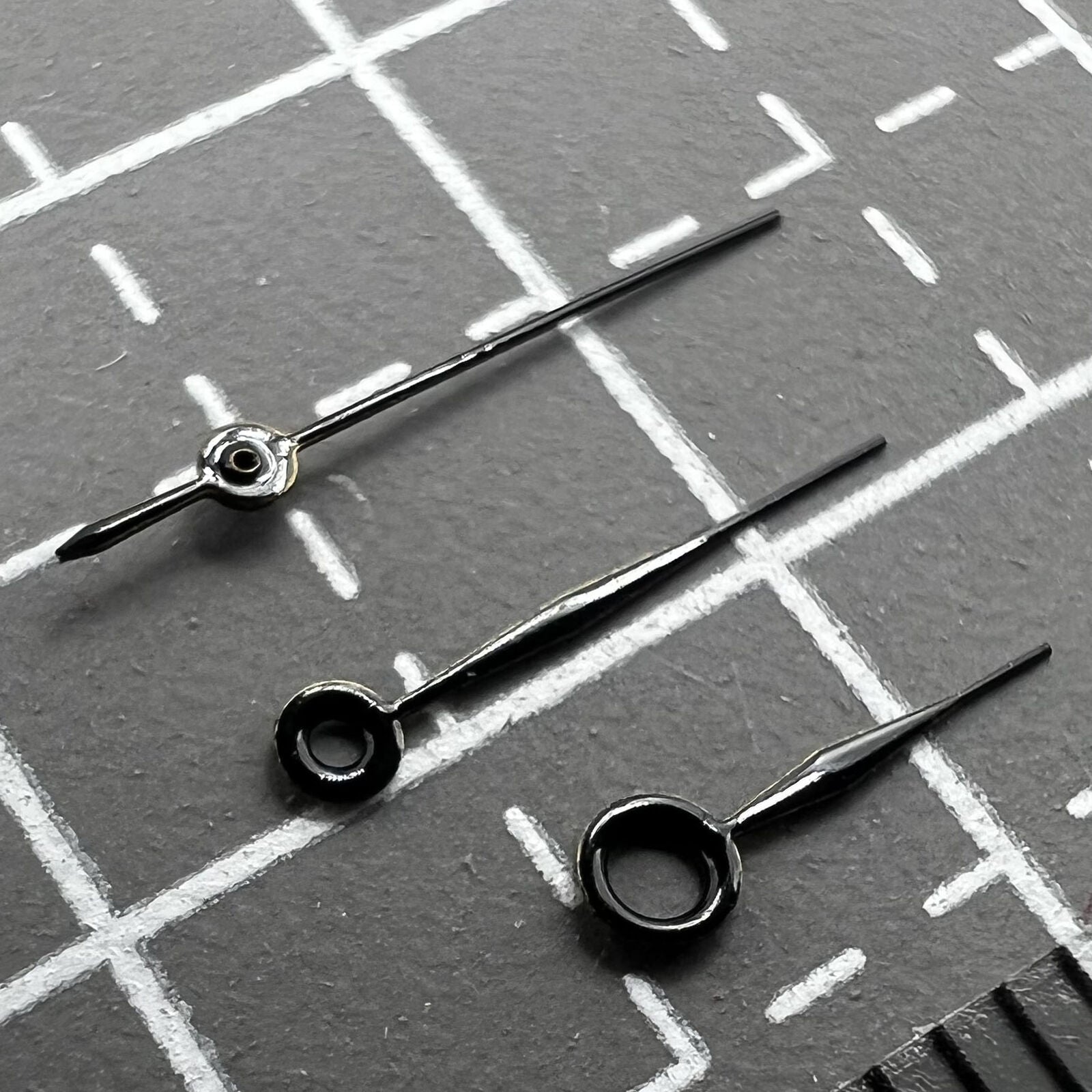 12mm black painted watch hands set for Miyota 2035 movement with precise fit and style