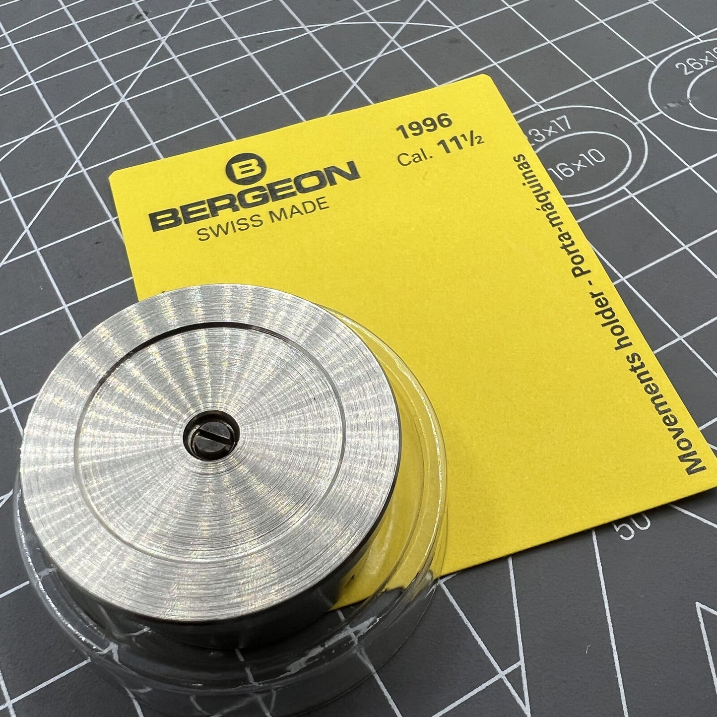Bergeon 1996-11 1/2 Watch Movement Holder with Adjustable Hollow Center Screw
